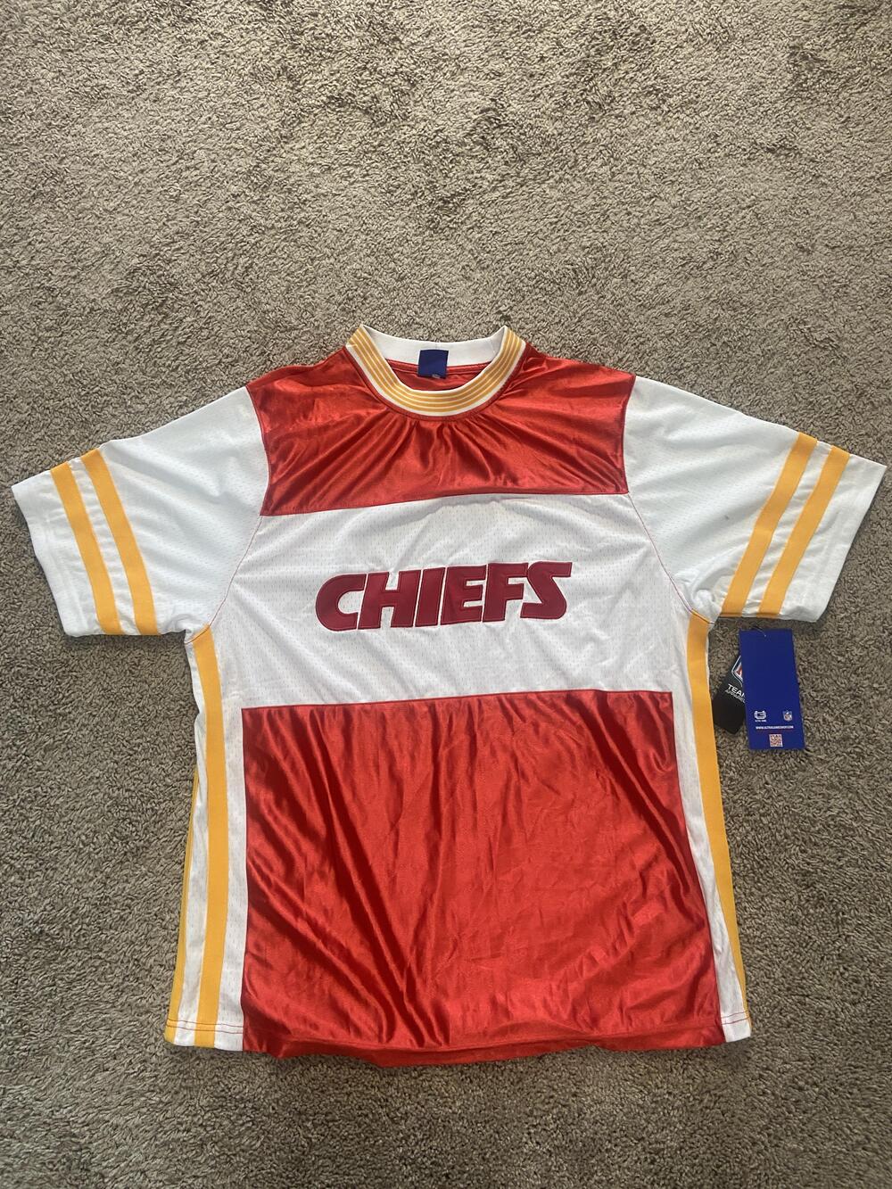 Kansas City Chiefs Jersey Mens Large Red White Yellow NFL Football Ultra Game